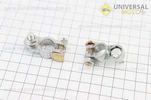 Клеми на акумулятор (пара + d-14мм та - d-13мм). Viper (Різне для мотоблока / UM6050-V39)