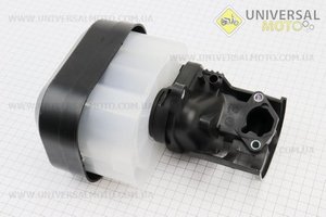 Фільтр повітряний в зборі (масляний, овальний) 173F / 177F / 182F / 188F / 190F. Китай (Запчастини на мотоблок з двигуном 177F и 188F / UM6070-V02)