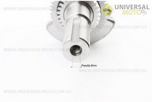 Колінвал під шпонку Ø25мм в зборі 173F / 177F. Китай (Запчастини на мотоблок з двигуном 177F и 188F / UM6070-V10)