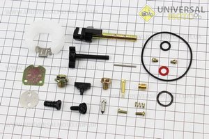 Ремонтный комплект карбюратора 177F/188F, 22 детали + поплавок. Китай (Мотоблочный двигатель 177F/188F / UM6070-V74)