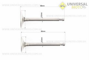 Клапан впускний, випускний комплект 2шт 182F / 188F. RIX (Запчастини на мотоблок з двигуном 177F и 188F / UM6072-V77)