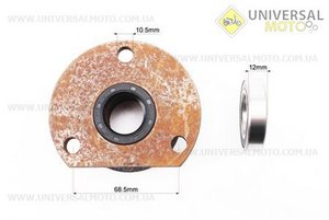 Вал первинний редуктору фрези L = 252мм, d=22/28/35/34/25мм, в зборі 5 деталей ZUBR - Q12E NEW. Китай (Запчастини на мототрактор / UM6080-V24)