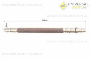 Вал вторинний осі L = 670мм, Q15E. Китай (Запчастини на мототрактор / UM6081-V18)