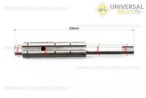 Вал первинний редуктору фрези L = 230мм, d=24/25/34/25мм, V1100, CROSSER S-180. Китай (Запчастини на мототрактор / UM6081-V49)