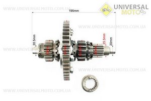 Диференціал в зборі Z=47, Z=15x16, Z=11, Z=18 JR-Q12E (120-1) (Можливий наліт). Китай (Запчастини на мототрактор / UM6082-V15)