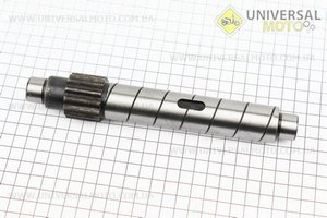 Вал КПП диференціалу Z = 14 Тип №2. Китай (Запчастини на мототрактор / UM6082-V32)