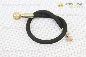 Шланг гідравлічний (L = 68см, фітінг1 під болт D = 18мм, фітінг2 прямий, гайка М16). Китай (Запчастини на мототрактор / UM6083-V10)