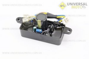 Реле напруги однофазне 2-3,5 кВт (корпус - прямокутник, пластик, контакти - 2 "мама" + 4 "тато", 250V, 220µF) Тип №2. Китай (Запчастини на генератор / UM6091-V76)