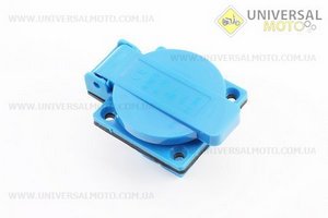 Розетка з кришкою 16A, 250V 2-3,5 кВт, синя. Китай (Запчастини на генератор / UM6091-V78)