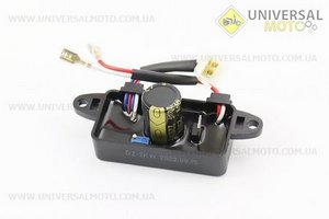 Реле напруги однофазне 2-3,5 кВт (корпус - прямокутник, пластик, контакти - 2 "мама" + 4 "тато", 250V, 220µF) Тип №3. Китай (Запчастини на генератор / UM6091-V79)