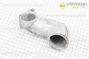 Коліно (труба) глушника ZS1100. Китай (Запчастини на мінітрактор з двигуном ZS1100 / UM6100-V10)