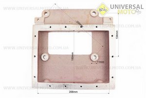 Пластина кріплення радіатора чавунна ZS1100/ZH1105. Viper (Запчастини на мінітрактор з двигуном ZS1100 / UM6101-V15)