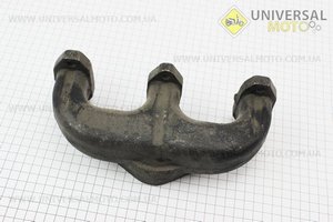 Колектор випускний під глушник на 2 болта тип 1. Китай (Запчастини на трактор з двигуном KM385BT / UM6140-V20)