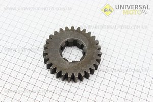 Шестерня 2 передачі проміжного валу КПП Z = 8/27 (200.37.113-1). Китай (Запчастини на мінітрактор Донг Фенг / UM6150-V93)
