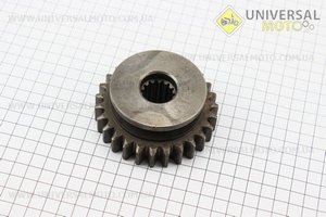 Шестерня головного валу роздавальної коробки Z = 27/15 DongFeng 354/404 (304.42.106-1). Китай (Запчастини на мінітрактор Донг Фенг / UM6152-V27)