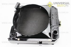 радіатор алюмінієвий L-410; H-460; W-150мм DongFeng 244/240 (200.00.032). Китай (Запчастини на мінітрактор Донг Фенг / UM6153-V66)