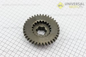Шестерня підвищеної / зниженої передачі рухуа Z = 6/37/19 Xingtai 120/220 (16.37.112). Китай (Запчастини на мінітрактор Xingtai / UM6181-V15)