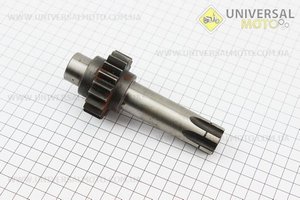 Вал головний роздавальної коробки L = 134мм, Z = 6/19 Jinma 200/204/240/244 (254I.42.106). Китай (Запчастини на мінітрактор Jinma / UM6200-V09)