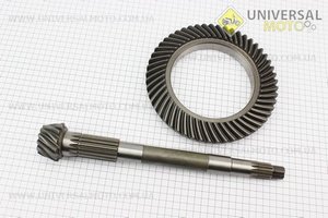 Шестерні конічні заднього мосту, що веде Z = 12/16 / +15 відома Z = 53 комплект Jinma 244 (184.37.102 + 160.37.196). Китай (Запчастини на мінітрактор Jinma / UM6200-V48)