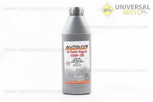 Мастило 4T 10W-30 - мінеральна універсальна "AGRO" 1L. AUTOLIVE (Мотохімія / UM3045-V75)