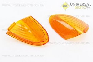 Пластик - "скло" заднього повороту лівий, правий, жовтий (кріплення тип 2). Китай (Запчастини на скутер Viper Storm / UM3175-V05)