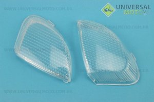 Yamaha JOG POCHE SA-01/04 "скло" - поворотів задніх комплект 2шт, прозорі. Китай (Пластик на японський скутер / UM3297-V00)