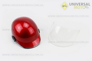 Шлем "КЕПКА" Z-111 - Красный + воротник. KUROSAWA (Шлем / UM3305-V65)