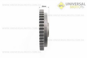 КПП - Шестерня відома 1-й / зад передачі (відбору мощ. На редуктор фрези) 101-2 Z = 43. Китай (Запчастини на мотоблок з двигуном 175 и 195N / UM6041-V90)