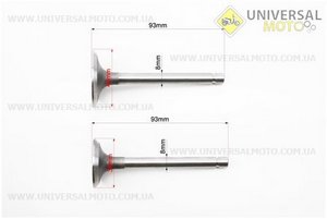 Клапан впускний (h-93; D-40; d-7,95), випускний (h-93; D-34; d-7,95) комплект GZ195. Китай (Запчастини на мотоблок з двигуном 190 и 195N / UM6042-V32)