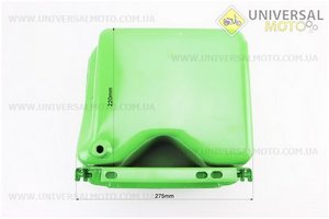 Бак паливний R190N, 275x220x165мм, вист. горловина, отвір під шланг паливний + кришка. Китай (Запчастини на мотоблок з двигуном 190 и 195N / UM6048-V63)
