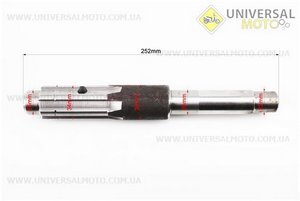 Вал первинний редуктору фрези L = 252мм, d=22/28/35/34/25мм, в зборі 5 деталей ZUBR - Q12E NEW. Китай (Запчастини на мототрактор / UM6080-V24)